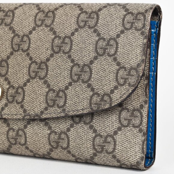 Gucci Brown Ivory GG Supreme Monogram Continental Wallet - Picture 5 of 10
